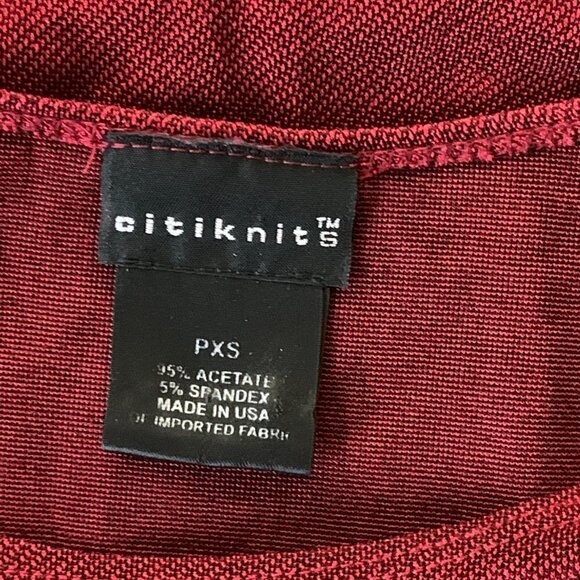 Citiknits Sleeveless Tank Top Petite Sz XS Red #69H - Picture 5 of 6